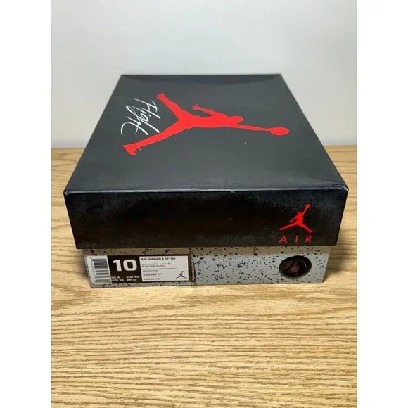 Nike Air Jordan 4 Retro Mid Motorsports 308497-117 Mens SZ 10 White Blue Sneaker - Picture 3 of 12